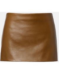 KHAITE - Jett Leather Miniskirt - Lyst