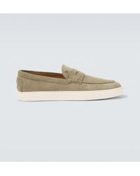 Tod's - Suede Penny Loafers - Lyst