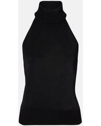 Givenchy - Halterneck Open-Back Jersey Top - Lyst