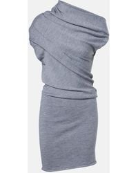 STAUD - Mabel One-Shoulder Wool Minidress - Lyst