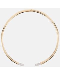 Rainbow K - Tube 14kt Gold Necklace With Diamonds - Lyst