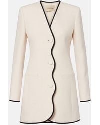 Valentino - Crepe Couture Scalloped Jacket - Lyst
