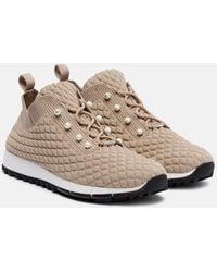 Jimmy Choo - Veles Faux Pearls Embellished Sneakers - Lyst