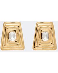Alessandra Rich - Crystal-Embellished Clip-On Earrings - Lyst