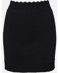 Chloé - Ribbed-Knit Wool And Cashmere Miniskirt - Lyst