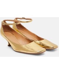Calvin Klein - Anna Metallic Leather Pumps - Lyst