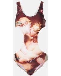 Vivienne Westwood - The Kiss Printed Cutout Swimsuit - Lyst