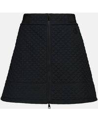 Moncler - High-Rise Quilted Miniskirt - Lyst