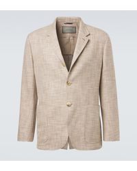 Canali - Cotton, Wool, And Silk Blazer - Lyst