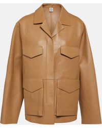 Totême - Army Oversized Leather Jacket - Lyst