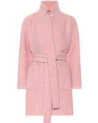 Ganni Wool-blend Coat - Pink