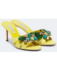 Aquazzura - Birdsong Raffia Mules - Lyst