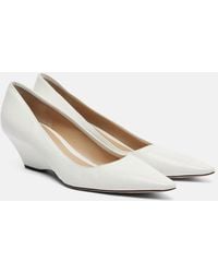 The Row - Liisa Leather Wedges - Lyst