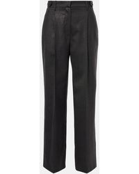 Brunello Cucinelli - Pantalon Ample En Laine Melangee - Lyst
