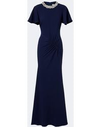 Roland Mouret - Crystal-Embellished Gathered Gown - Lyst
