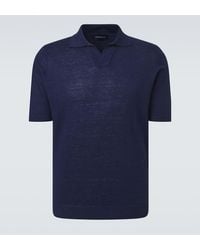 Thom Sweeney - Linen And Cotton Polo Shirt - Lyst