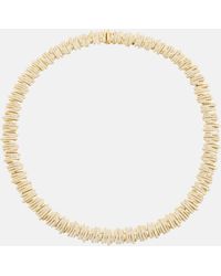 Suzanne Kalan - 18kt Gold Tennis Necklace With Diamonds - Lyst