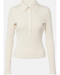 Citizens of Humanity - Brea Ribbed-Knit Jersey Polo Shirt - Lyst
