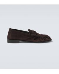 Saint Laurent - Mocassins Le Loafer En Daim - Lyst