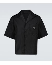 Prada - Camicia Manica Corta In Re-nylon - Lyst