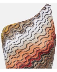 Missoni - One-Shoulder Lame Crop Top - Lyst