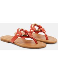 See By Chloé - Hana Leather Thong Sandals - Lyst
