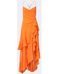 retroféte - Samara Gathered Chiffon Maxi Dress - Lyst