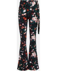 Rabanne - Floral High-rise Straight Pants - Lyst