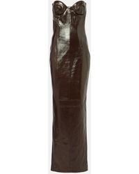 The New Arrivals Ilkyaz Ozel - Rochelle Leather Bustier Gown - Lyst