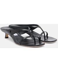 Jimmy Choo - Emery Leather Thong Sandals - Lyst