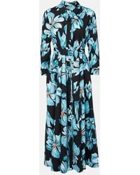 Diane von Furstenberg - Blaine Floral Cotton Maxi Dress - Lyst