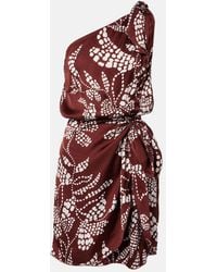 Poupette - Celie Printed One-Shoulder Minidress - Lyst
