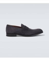 ZEGNA - New Classic Suede Penny Loafers - Lyst