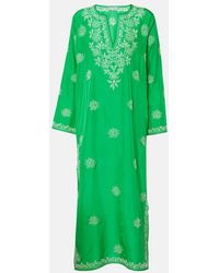 Juliet Dunn - Embroidered Silk Kaftan - Lyst