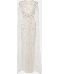 Jenny Packham - Bridal Sweet Wonder Sequined Caped Gown - Lyst