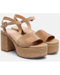 Gianvito Rossi - Carol Suede Espadrille Wedges - Lyst