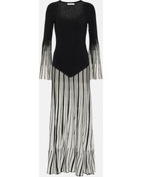 Chloé - Pleated Knitted Maxi Dress - Lyst