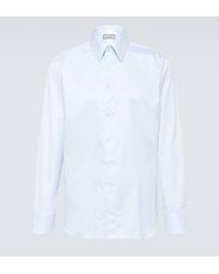 Canali - Camisa de algodon a rayas - Lyst