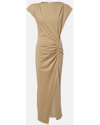 Isabel Marant - Nadela Gathered Cotton Jersey Midi Dress - Lyst