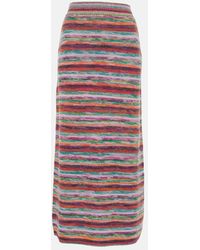 Chloé - Multicolour Striped Knit Skirt - Lyst