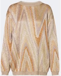 Missoni - Pullover Aus Haekelstrick Mit Pailletten - Lyst