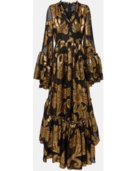 Etro - Maxikleid Aus Lame - Lyst