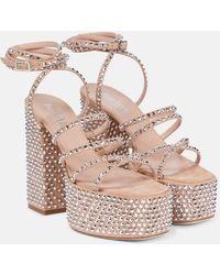 Paris Texas - Holly Evita Suede Platform Sandals - Lyst