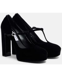 Jimmy Choo - Marene 120 Velvet Mary Jane Pumps - Lyst