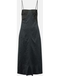 Jil Sander - Lace-Trimmed Cotton-Blend Midi Dress - Lyst