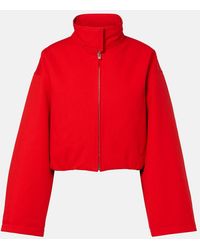 Alaïa - Layered Cotton Bomber Jacket - Lyst