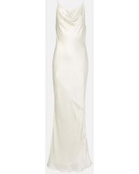 ROTATE BIRGER CHRISTENSEN - Lace-Trimmed Silk Satin Slip Dress - Lyst