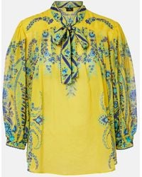 Etro - Floral Cotton Top - Lyst