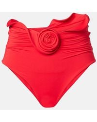 Magda Butrym - Floral-Applique Bikini Bottoms - Lyst