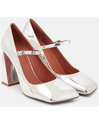 AMINA MUADDI - Charlotte 95 Leather Mary Jane Pumps - Lyst